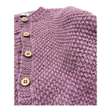 BABIDU cardigan tinta unita con bottoni in contrasto Viola per Neonata 60683 VIOLA BABIDU 