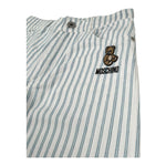 Moschino Jeans Tinta Unita Fantasia A Righe con Girovita Regolabile per Bambino HDP06X BIANCO MOSCHINO 
