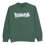 DISCLAIMER felpa girocollo tinta unita con stampa Verde per Bambino 24IDK58244X VERDE DISCLAIMER 