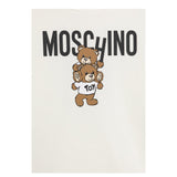 MOSCHINO abito felpa manica lunga girocollo tinta unita con stampa logo Bianco per Bambina HDV0FEX BIANCO MOSCHINO 