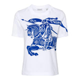 Burberry T-Shirt Rundhalsausschnitt einfarbig mit weißem Logo-Print für Jungen