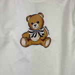 MOSCHINO abito girocollo tinta unita con stampa Bianco per Bambina HDV0H7 BIANCO MOSCHINO 