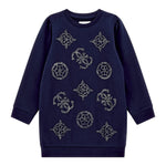 GUESS abito manica lunga tinta unita con brillantini Blu per Neonata K4YK16KA6V4 BLU GUESS 