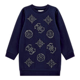 GUESS abito manica lunga tinta unita con brillantini Blu per Neonata K4YK16KA6V4 BLU GUESS 