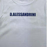 Daniele Alessandrini Einfarbiges Rundhals-T-Shirt mit weißem Aufdruck für Kinder