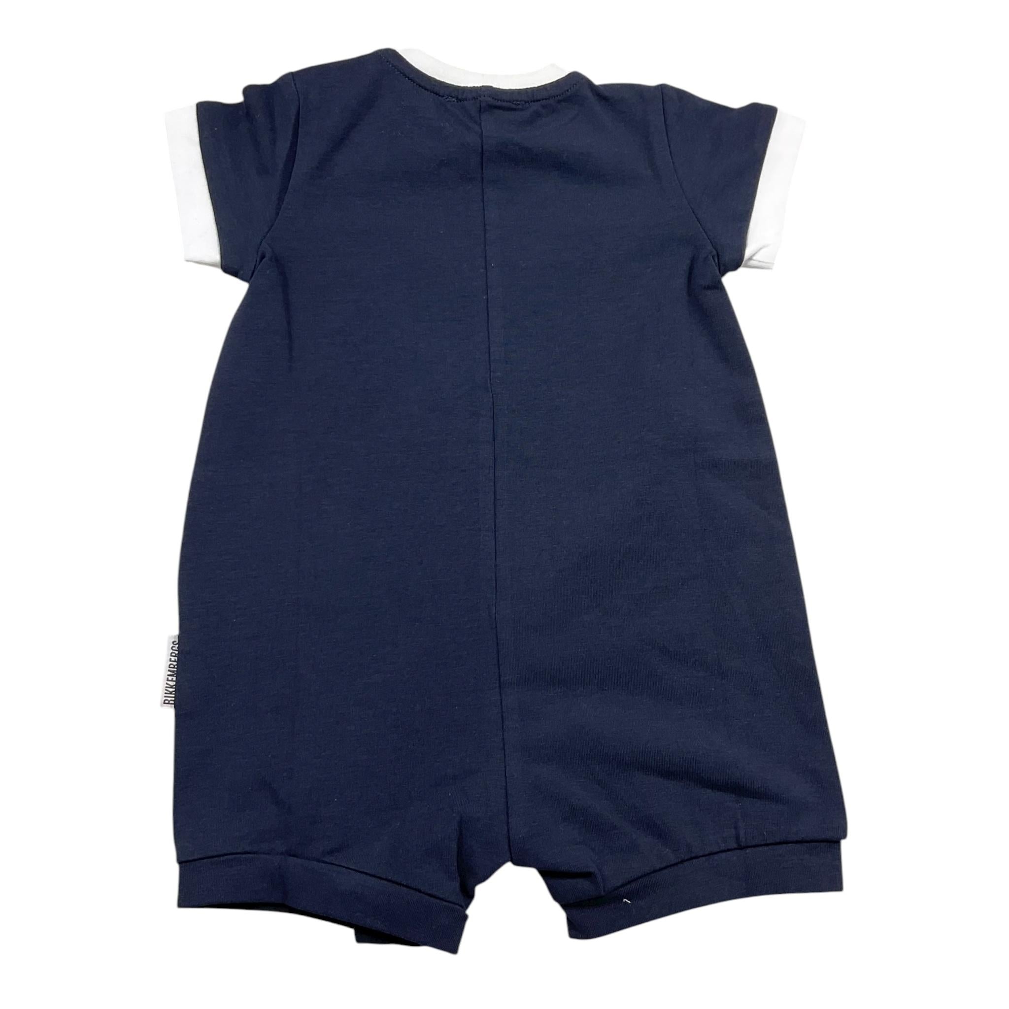Bikkembergs Pagliaccetto Mezza Manica Tinta Unita per Neonato BK1773 BLU BiKKEMBERGS 
