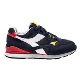 Diadora Tricolore Sneakers mit blauen Schnürsenkeln für Kinder