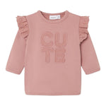 NAME IT felpa girocollo tinta unita con ricami Rosa per Neonata 13225704 ROSA NAME IT 