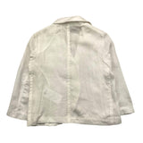 Le Bebe' Einreihige, schlichte Jacke in Weiß für Jungen