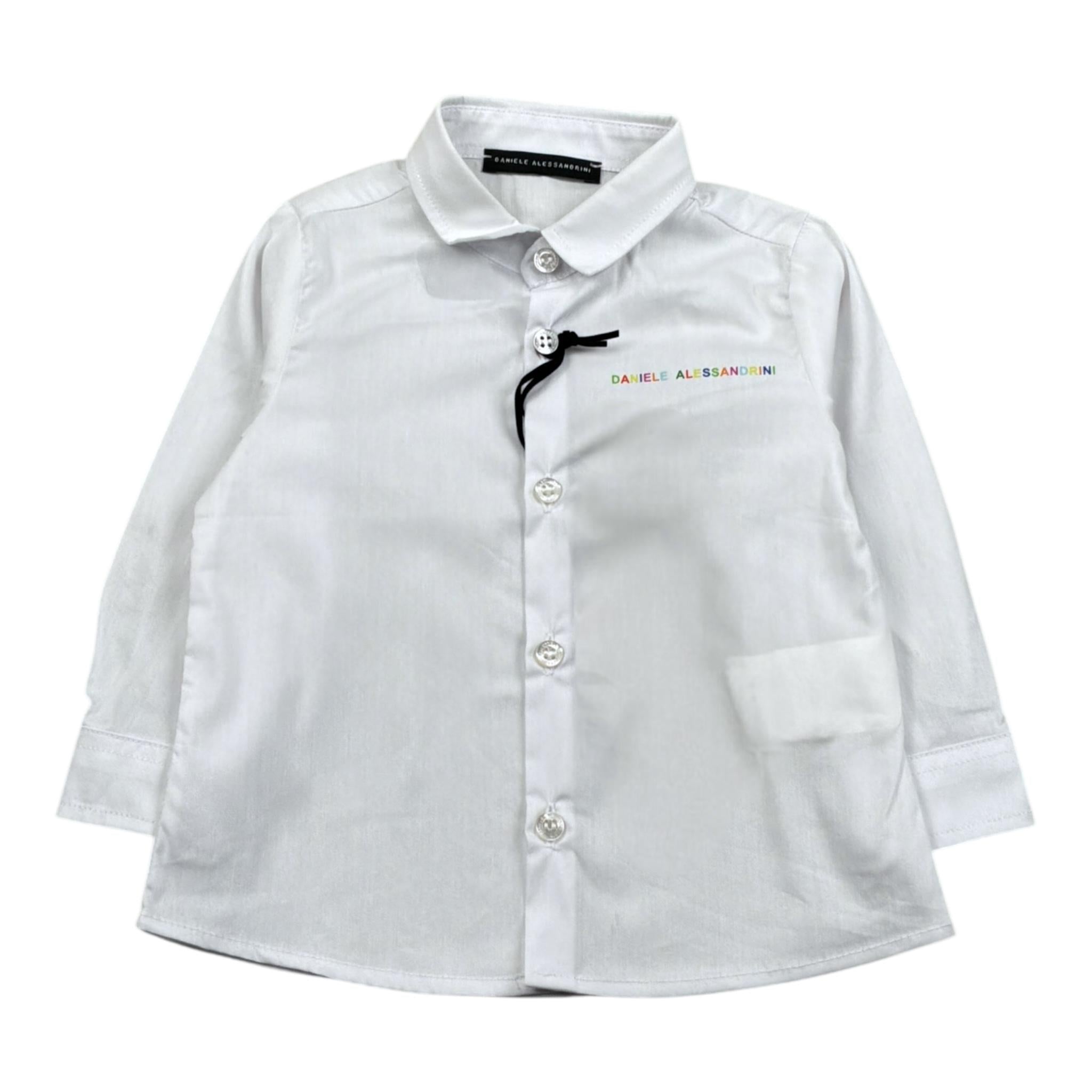 Daniele Alessandrini Camicia Manica Lunga Tinta Unita per Neonato 1295C00023 BIANCO DANIELE ALESSANDRINI 