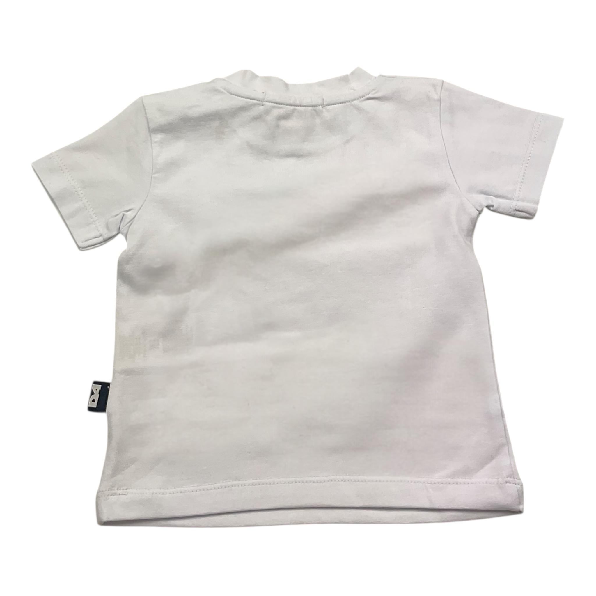 Daniele Alessandrini T-Shirt Tinta Unita con Stampa per Neonato 1296M00226 BIANCO DANIELE ALESSANDRINI 