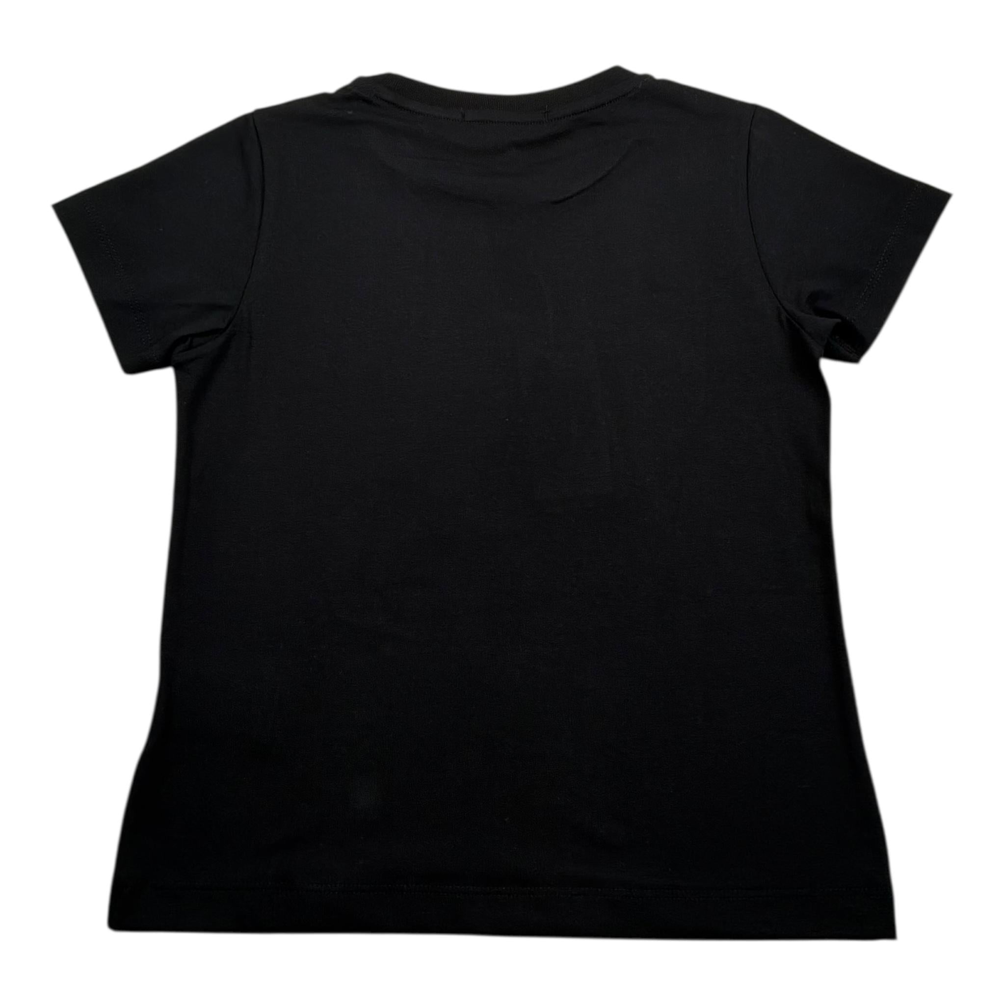 Hinnominate T-Shirt Girocollo Tinta Unita con Stampa per Bambina 3642M00032 NERO HINNOMINATE 