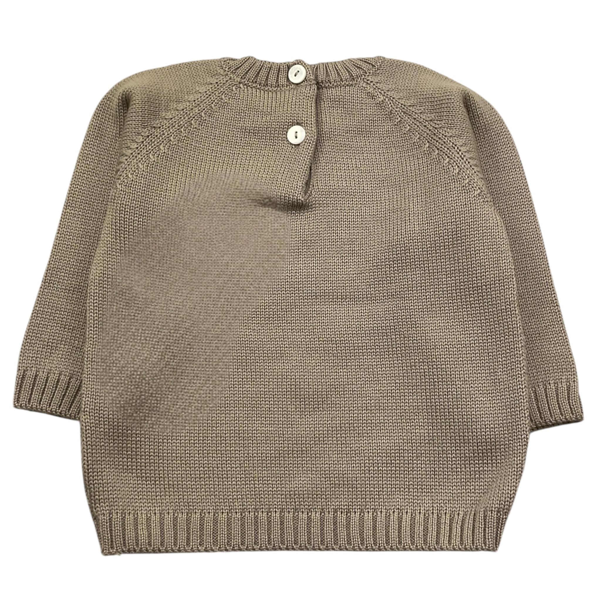 LITTLE BEAR maglia girocollo tinta unita Beige per Neonato 5140N BEIGE LITTLE BEAR 