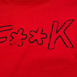 F**K T-Shirt Girocollo Tinta Unita con Stampa per Bambino FJ224210RSJ ROSSO F**K 