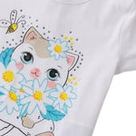 I Do T-Shirt Girocollo Tinta Unita con Stampa per Neonato 4B545 BIANCO I DO 