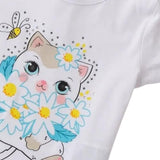 I Do T-Shirt Girocollo Tinta Unita con Stampa per Neonato 4B545 BIANCO I DO 