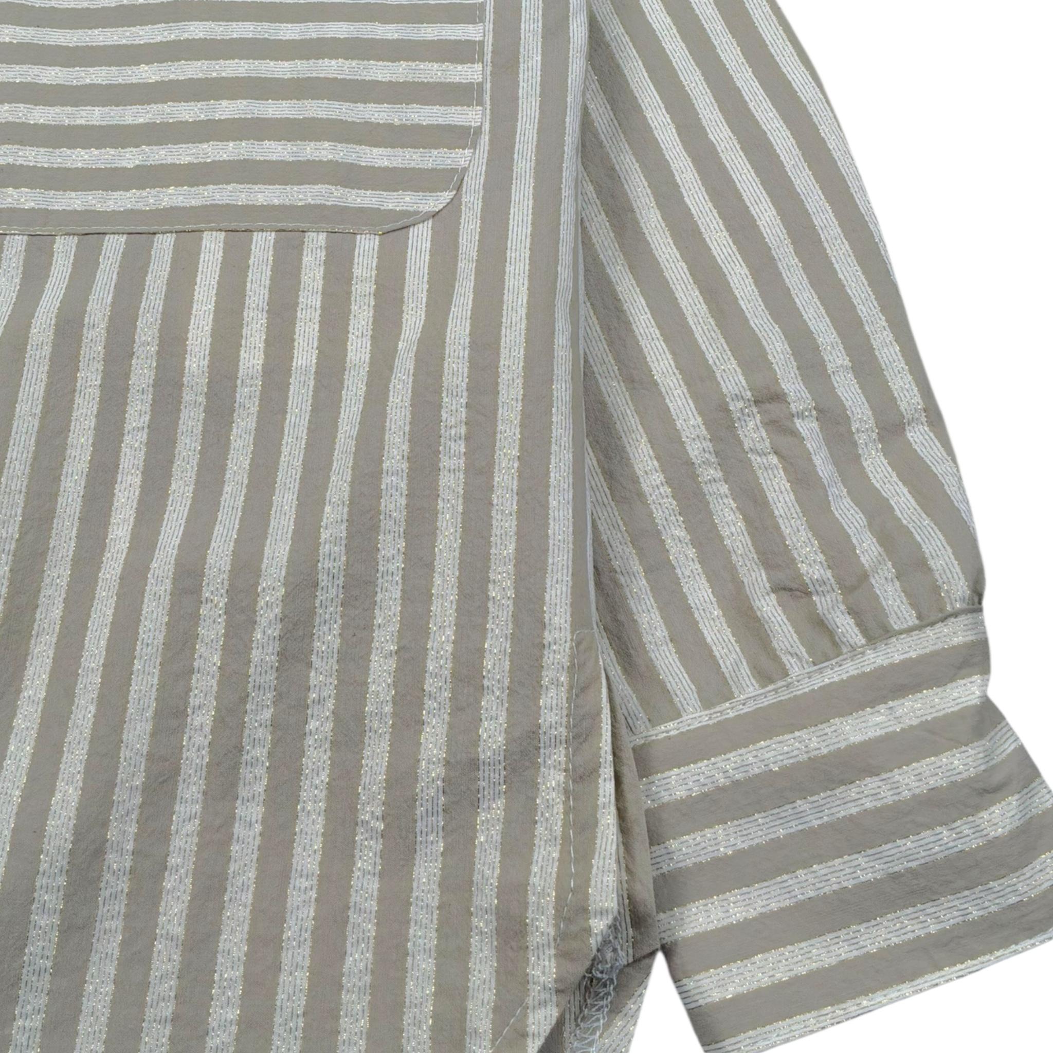 Lu Lu By Miss Grant Camicia Tinta Unita con Fantasia A Righe per Bambina LL3646 BEIGE LU LU BY MISS GRANT 