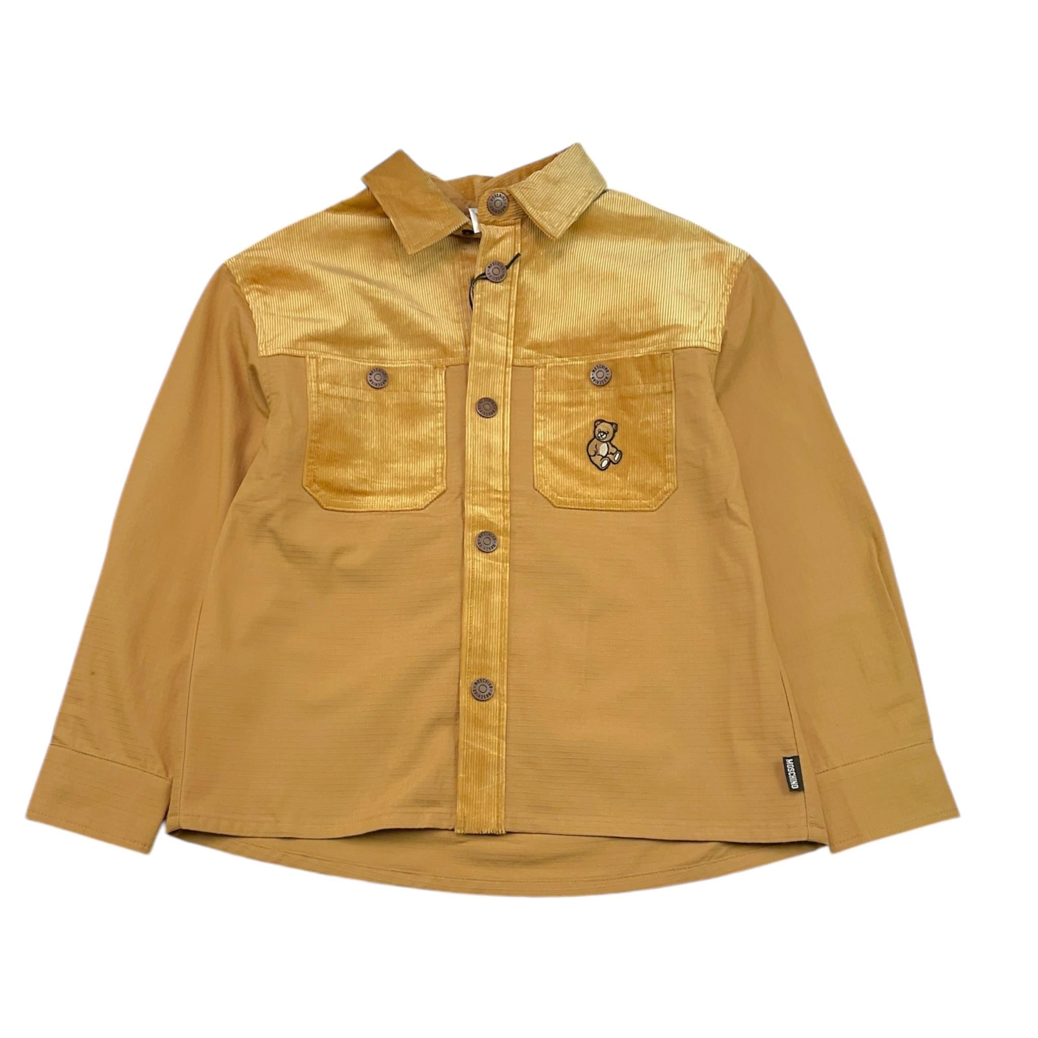 MOSCHINO camicia tinta unita con bottoni Cammello per Bambino HUC01P CAMMELLO MOSCHINO 