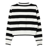 PATRIZIA PEPE maglia bicolore girocollo con fantasia a righe Bianco/nero per Bambina 7K0048 BIANCO/NERO PATRIZIA PEPE 