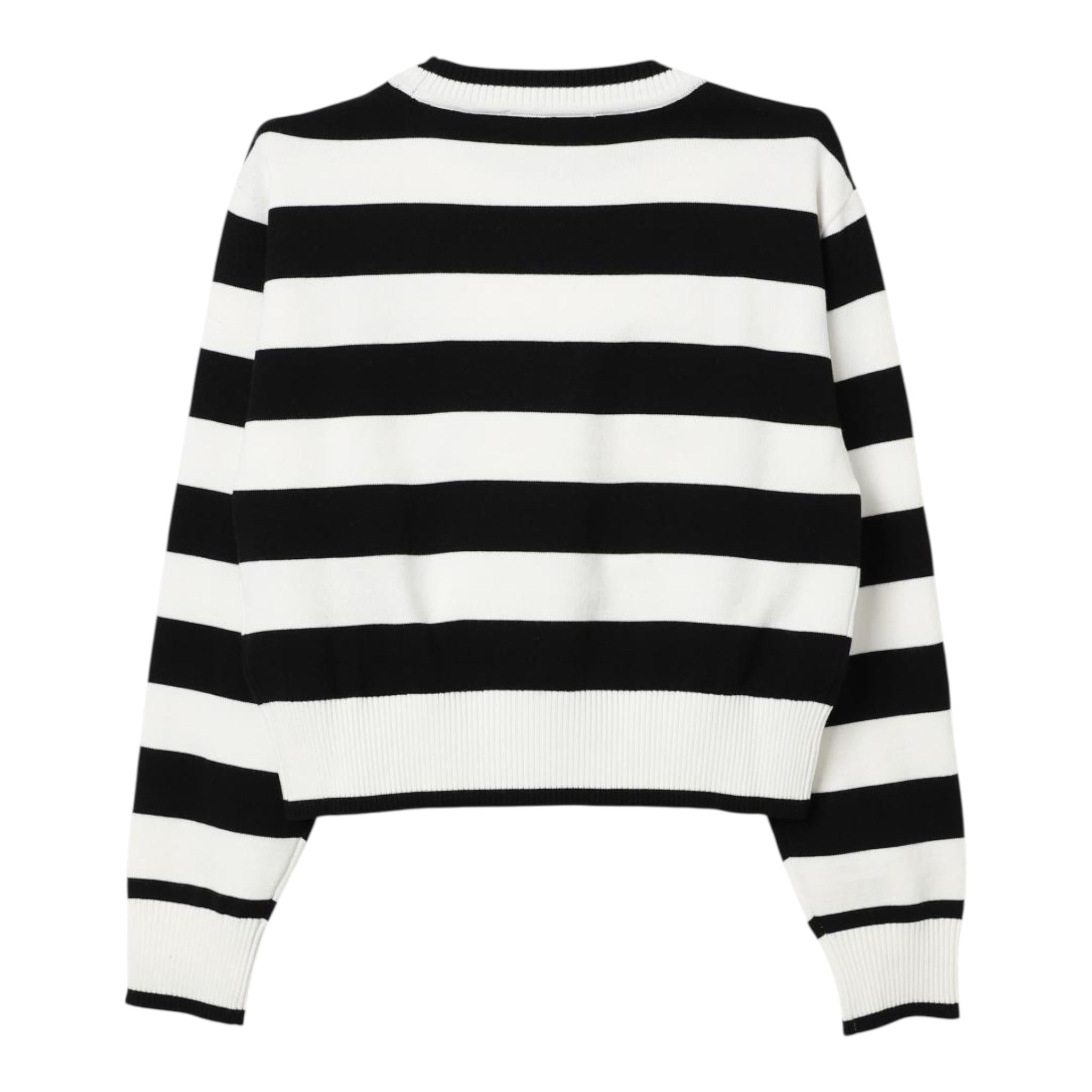 PATRIZIA PEPE maglia bicolore girocollo con fantasia a righe Bianco/nero per Bambina 7K0048 BIANCO/NERO PATRIZIA PEPE 