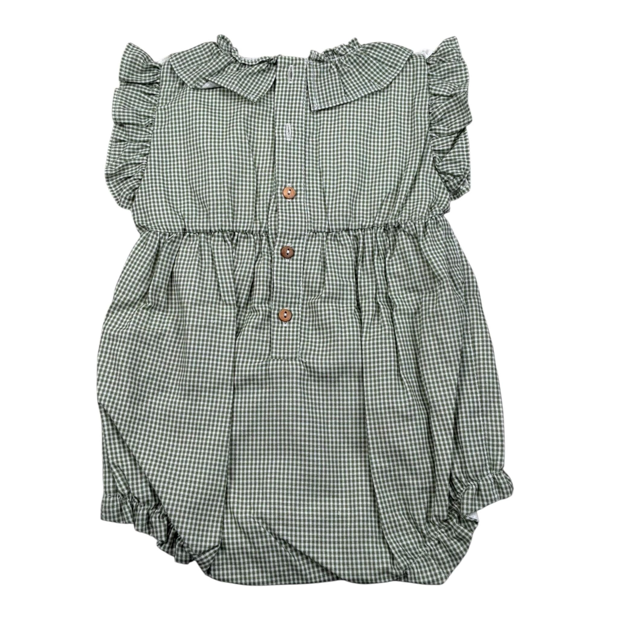 Wedoble Pagliaccetto Mezza Manica Fantasia Quadretti per Neonata V2507705R VERDE WEDOBLE 