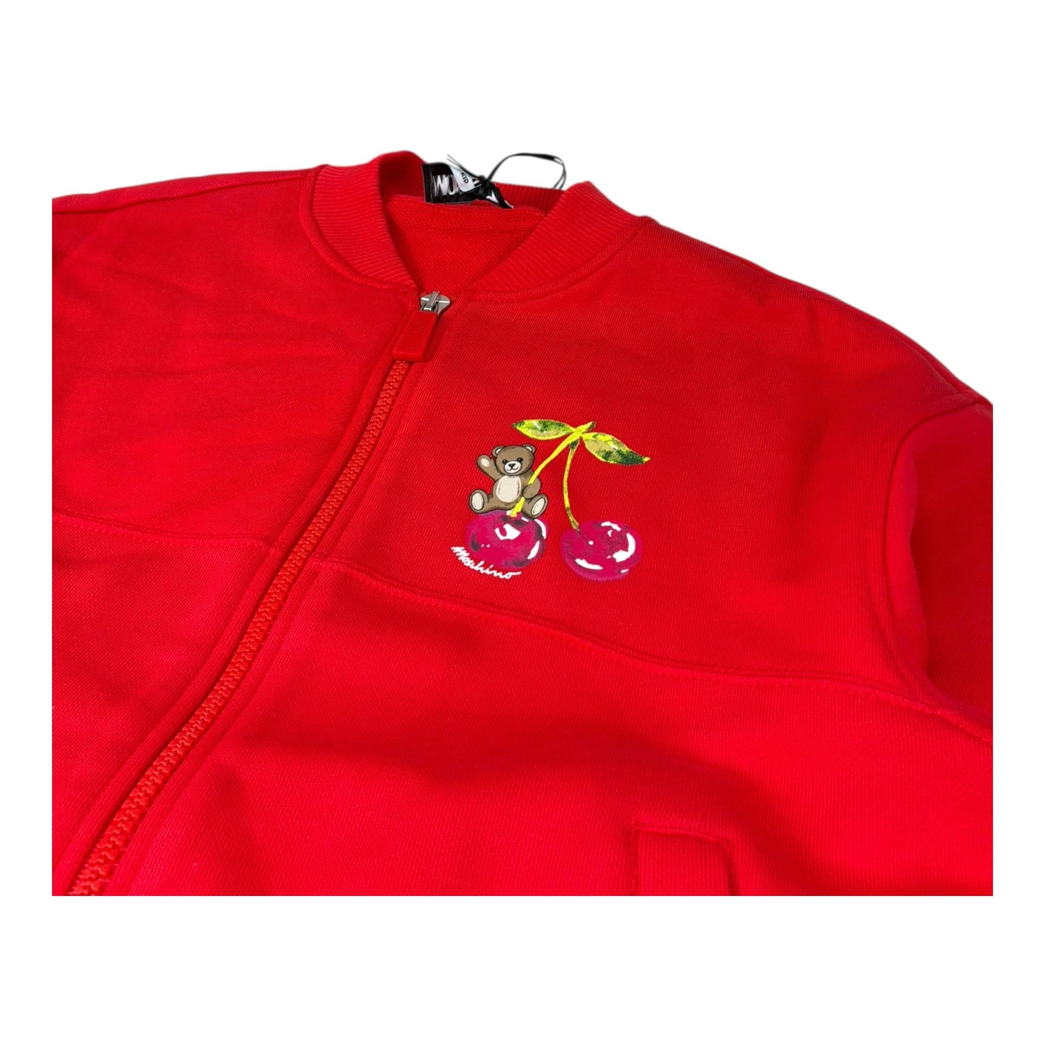 Moschino Completo 2 Pezzi Felpa-Pantalone Tinta Unita per Bambina HDK038 ROSSO MOSCHINO 