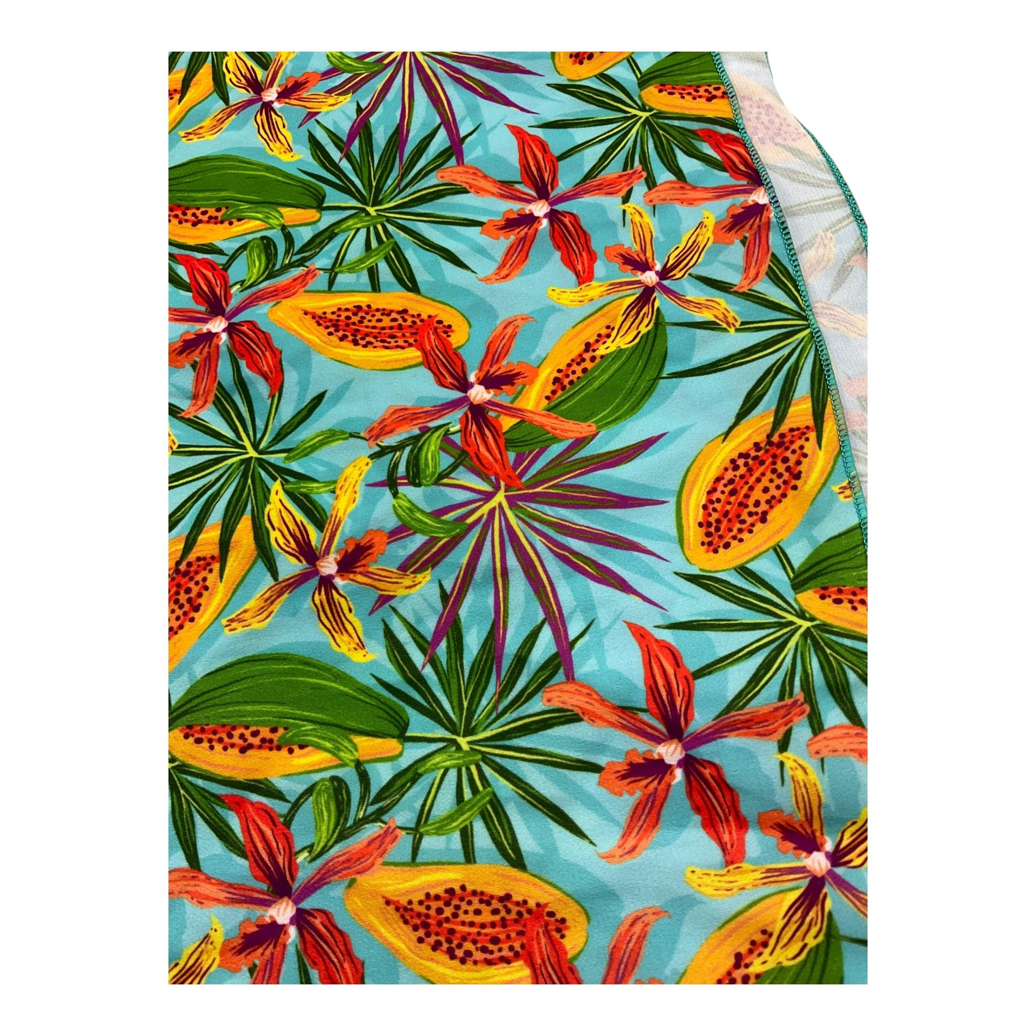 Matinée Pareo Tinta Unita con Fantasia Fiori per Bambina CC4025 VERDE ACQUA MATINÉE 