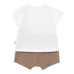 Mayoral Completo 2 Pezzi T-Shirt-Bermuda per Neonato 12066 BIANCO/BEIGE MAYORAL 