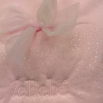LE BEBE' coperta tinta unita con stampa Rosa per Neonata LBG4892 ROSA LE BEBE' 