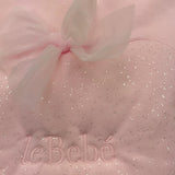 LE BEBE' coperta tinta unita con stampa Rosa per Neonata LBG4892 ROSA LE BEBE' 