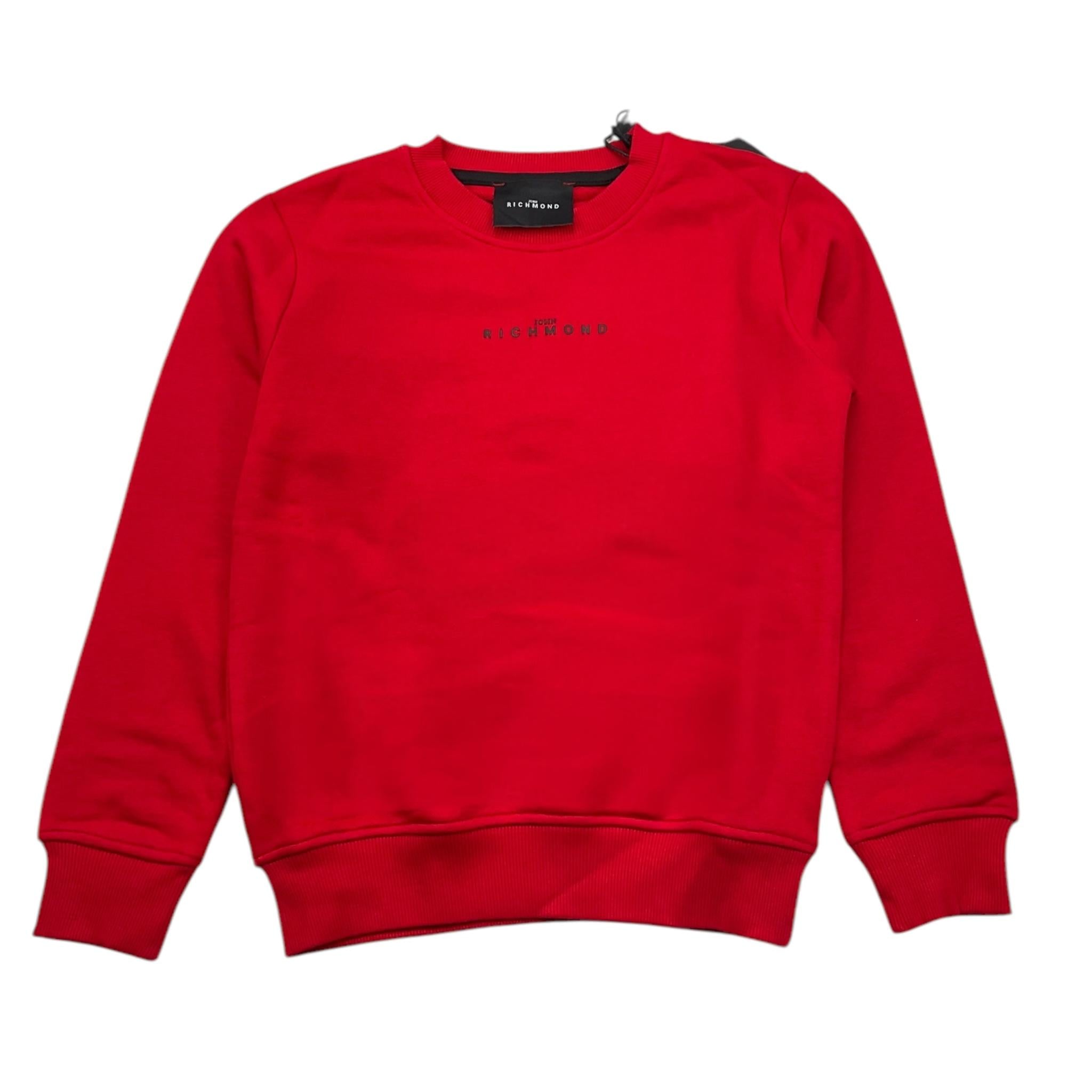 JOHN RICHMOND felpa girocollo tinta unita con stampa Rosso per Bambino RBA24110FE ROSSO JOHN RICHMOND 