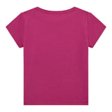 Guess T-Shirt Girocollo Tinta Unita con Stampa per Neonata K5GI08K6YW4XN MAGENTA GUESS 