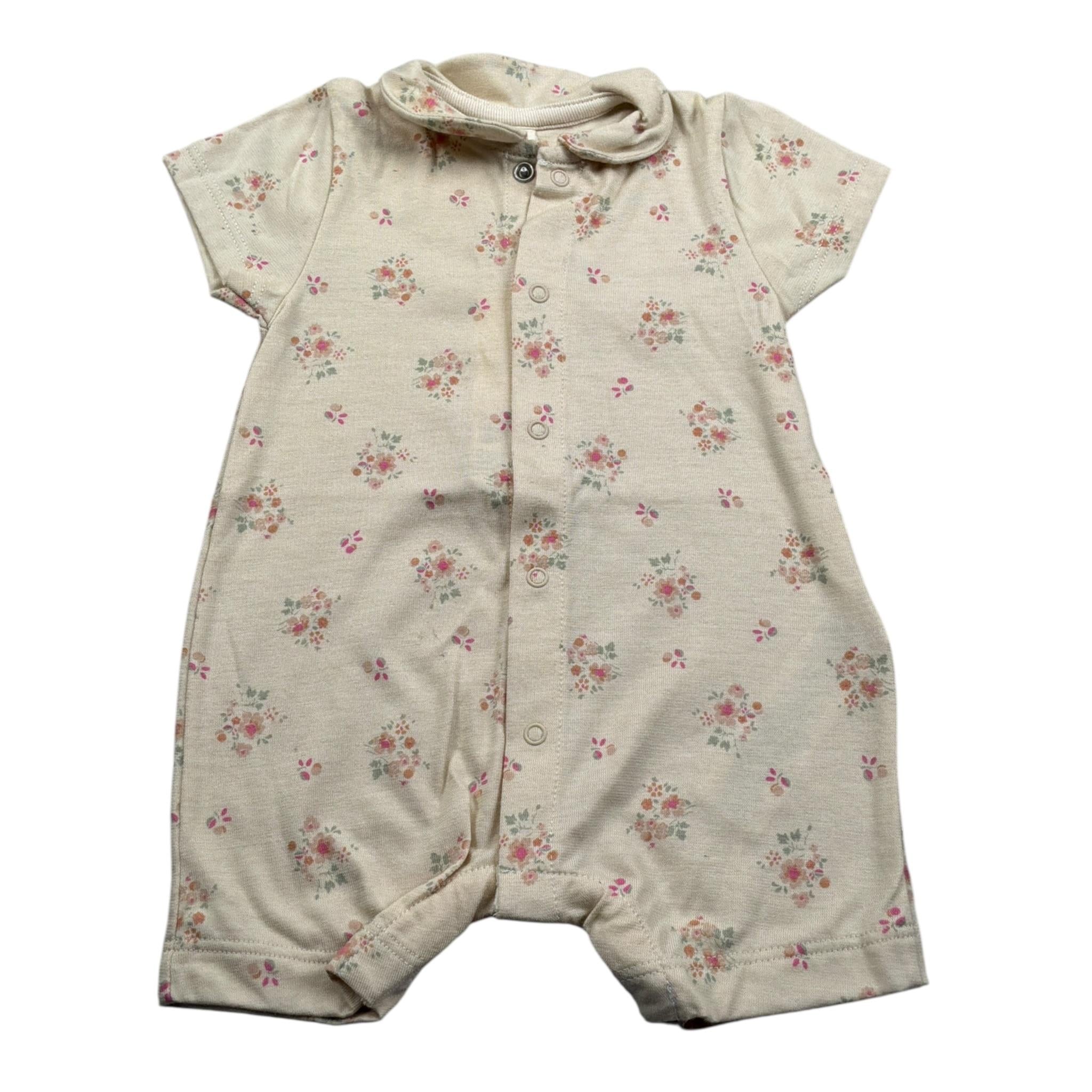 Petit Bateau Pagliaccetto Mezza Manica tinta unita Beige per Neonata A09H201460 BEIGE PETIT BATEAU 