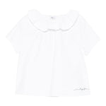 Il Gufo Camicia Mezza Manica Tinta Unita per Bambina P25CC107R0004X BIANCO IL GUFO 