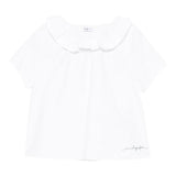 Il Gufo Camicia Mezza Manica Tinta Unita per Bambina P25CC107R0004X BIANCO IL GUFO 