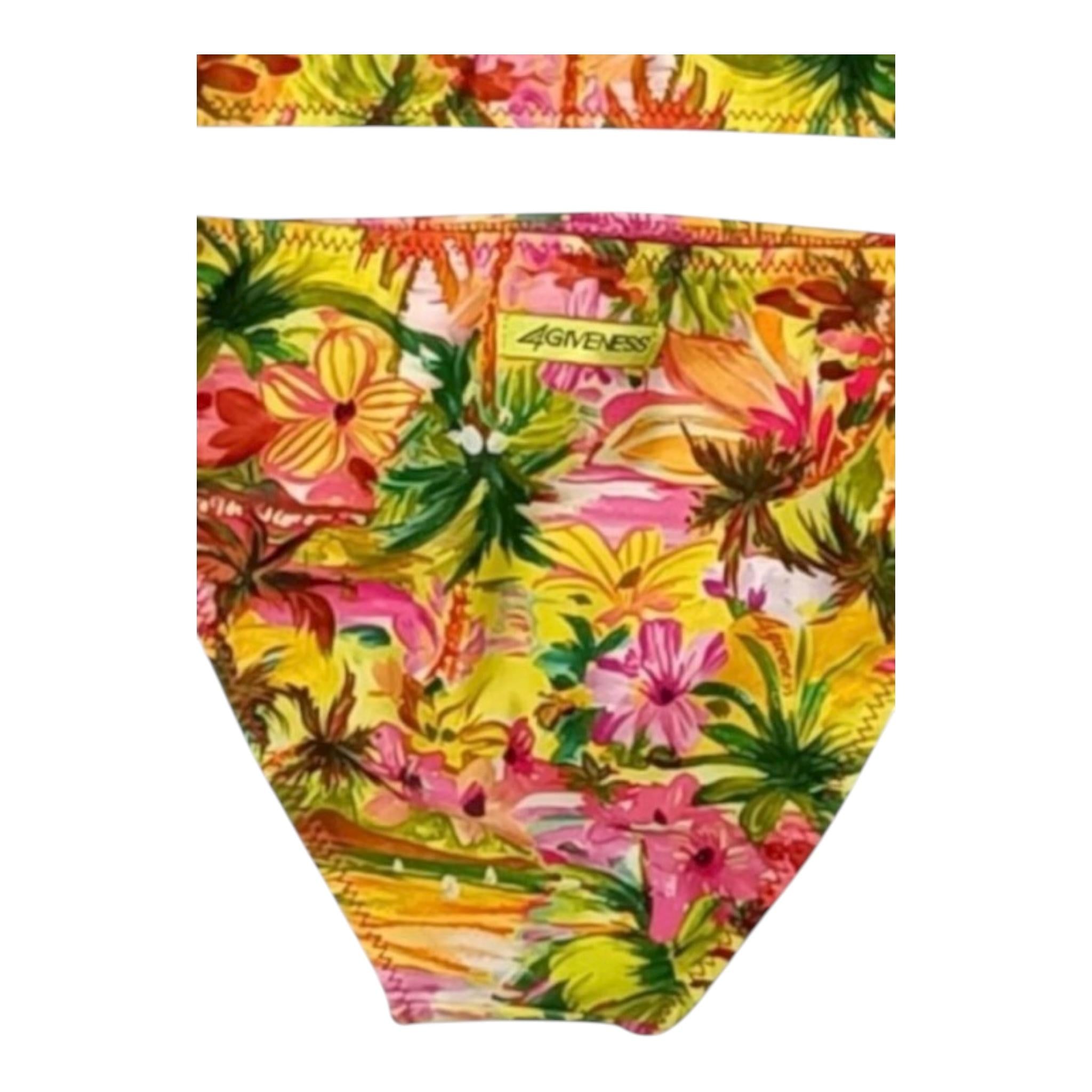 4Giveness Costume 2 Pezzi Fascia-Slip Tinta Unita con Fantasia per Bambina 125GBWBK5253 GIALLO 4GIVENESS 