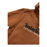 TIMBERLAND felpa chiusa con cappuccio tinta unita con logo Marrone per Bambino T25U56T MARRONE TIMBERLAND 