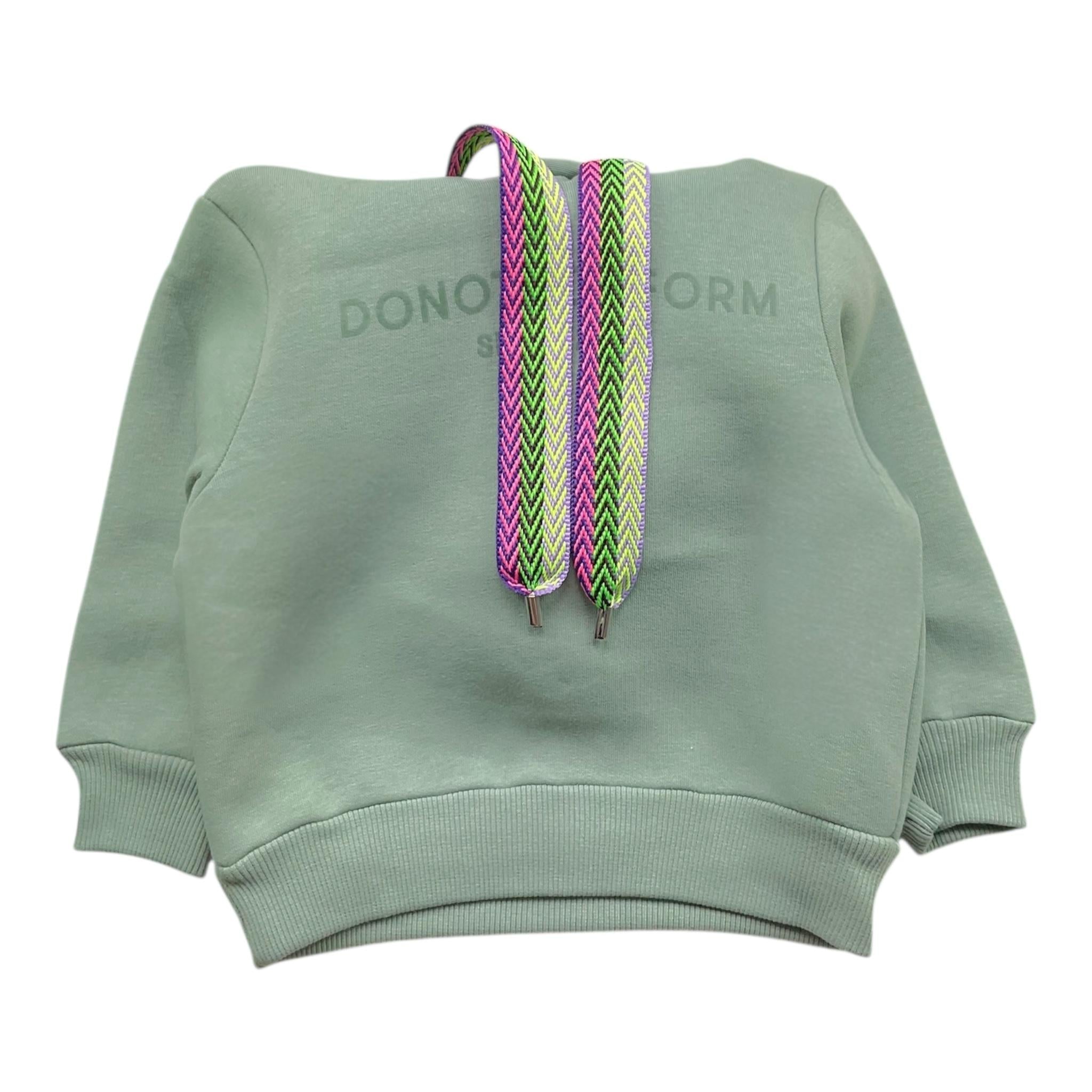 DO NOT CONFORM felpa tinta unita con cappuccio e stampa Verde acqua per Neonato DF0012 VERDE ACQUA DO NOT CONFORM 