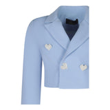 Fun &amp; Fun Uni-Kurzjacke mit Glitzerknöpfen Hellblau für Baby-Mädchen