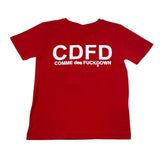 Comme Des Fuckdown T-Shirt tinta unita con Stampa Rosso per Bambino TSCD2111J ROSSO COMME DES FUCKDOWN 