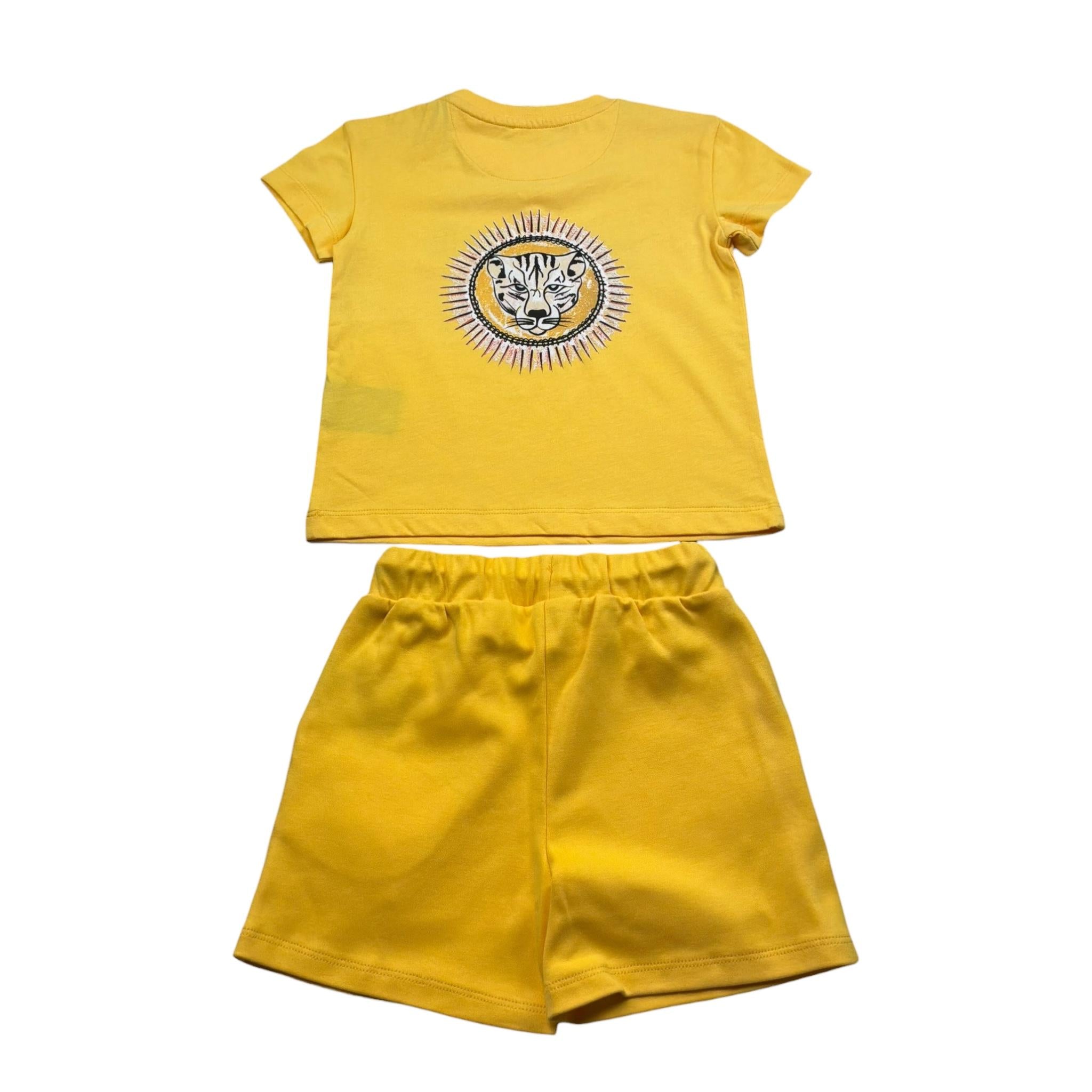 Just Cavalli Completo 2 Pezzi T-Shirt-Bermuda per Neonato JIP26090CJ GIALLO JUST CAVALLI 