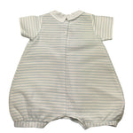 Ninnaoh Pagliaccetto Tinta Unita con Fantasia A Righe per Neonato E23256P BIANCO NINNAOH 