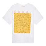 Marni T-Shirt Girocollo Tinta Unita con Stampa per Bambino M01414 BIANCO MARNI 