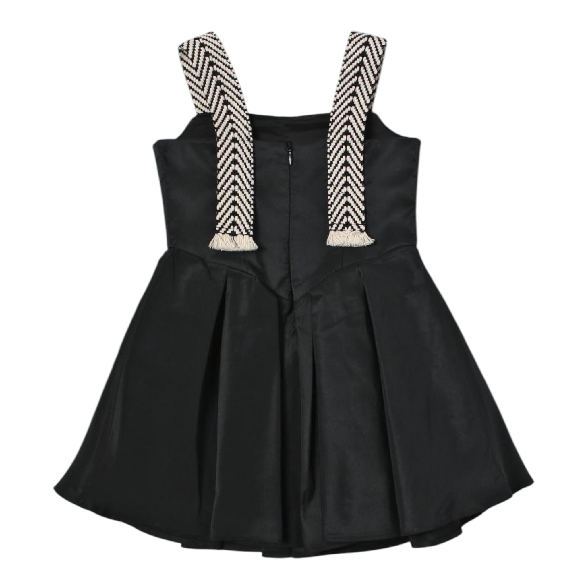 Elisabetta Franchi Abito Tinta Unita A Bretelle per Bambina EFAB473 NERO ELISABETTA FRANCHI 