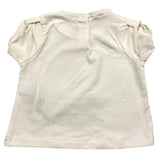 Liu Jo Einfarbiges T-Shirt mit Rundhalsausschnitt und weißem Aufdruck für Baby-Mädchen