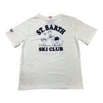 SAINT BARTH t-shirt girocollo tinta unita con stampa Bianco per Bambino 008371 BIANCO SAINT BARTH 