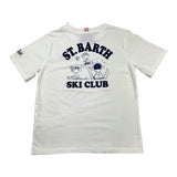 SAINT BARTH t-shirt girocollo tinta unita con stampa Bianco per Bambino 008371 BIANCO SAINT BARTH 
