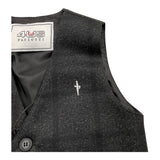 CESARE PACIOTTI gilet tinta unita con logo Nero per Neonato GLP2324BN NERO CESARE PACIOTTI 