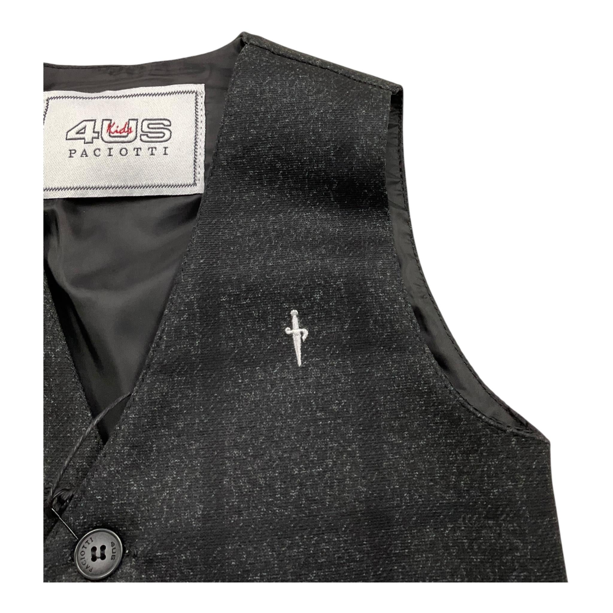 CESARE PACIOTTI gilet tinta unita con logo Nero per Neonato GLP2324BN NERO CESARE PACIOTTI 