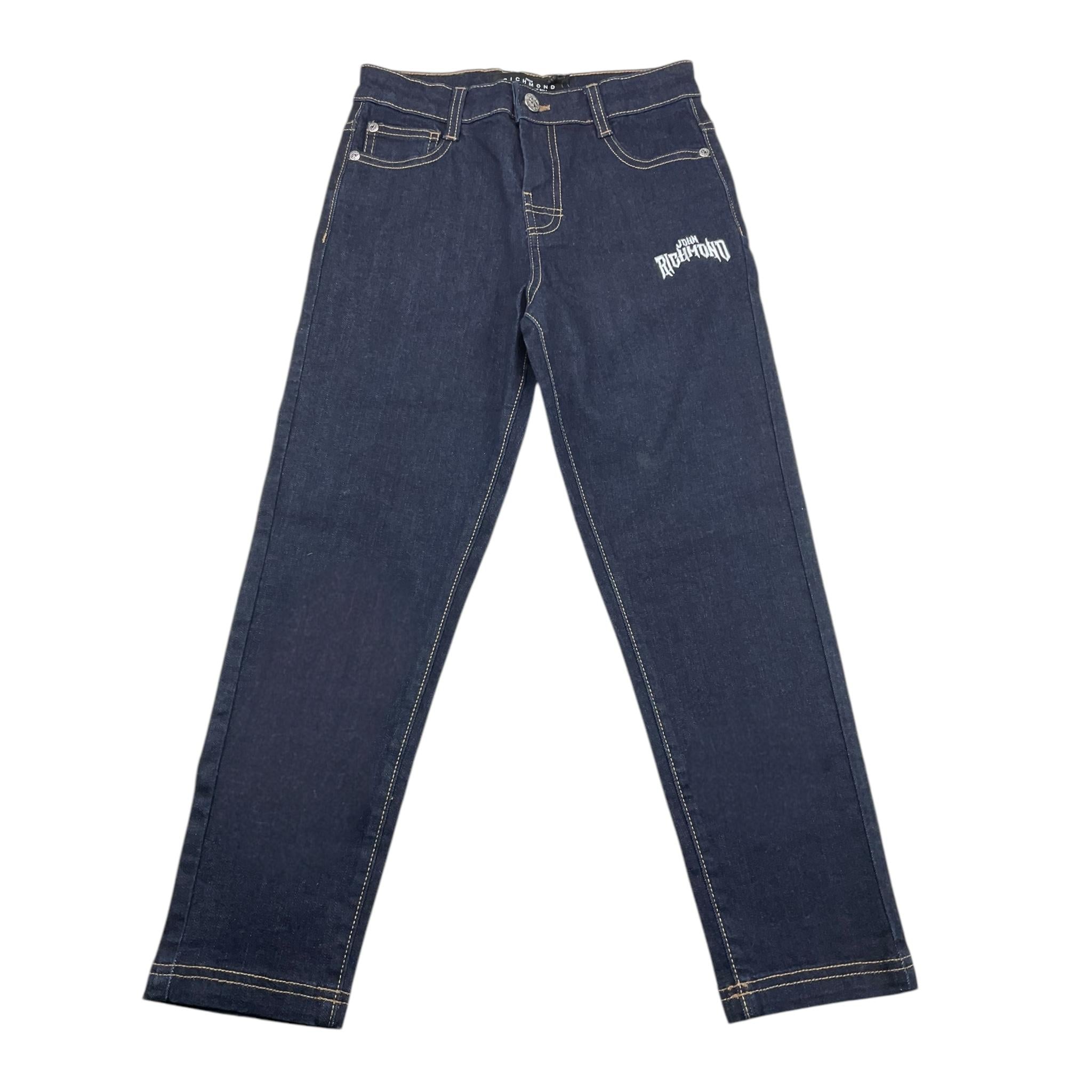 JOHN RICHMOND jeans tinta unita con stampa Blu per Bambina RBA24046JE BLU JOHN RICHMOND 